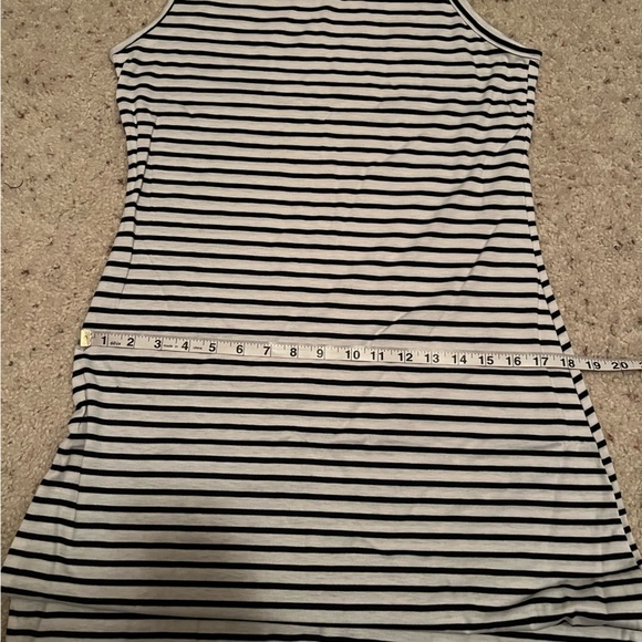 Nwt Women’s Striped Print Sleeveless Maxi Dress With Slit - Picture 11 of 11